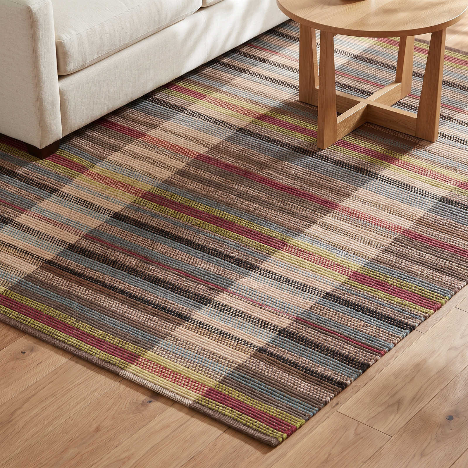 Swedish Handmade Blue Indoor/Outdoor Rug, Rectangle 6' x 9'