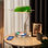 Lampe de bureau en verre avec chargeur sans fil, 2 ports de charge USB, lampe de bureau rétro avec interrupteur à chaîne, lampes de table rétro pour bureau personnel, piano, bibliothèque (ampoule incluse)