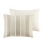 Ensemble de literie 3 pièces pour lit double / grand taupe - 100% coton, motif rayé, rembourrage, bordure, charme visible, décoration d'édredon lavable à la machine, durabilité,