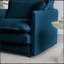 Canapé pour causeuse moderne en tissu de grande taille à 2 places avec 4 coussins, chenille bleue-12729245
