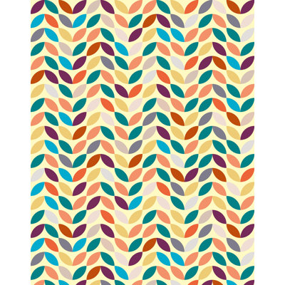 7m x 75cm Matte Retro Leaf Wallpaper Roll