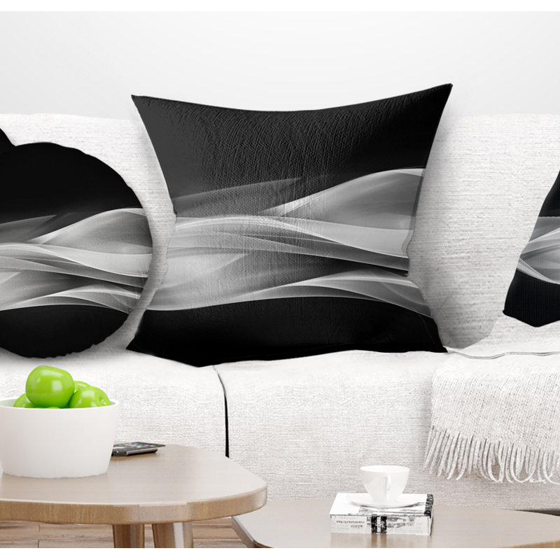 Glittering Silver Pattern - Abstract Printed Pillow, 18" x 18", Throw Pillow