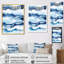 «Abstract Classic Blue Waves I» sur toile-415213096-415213095