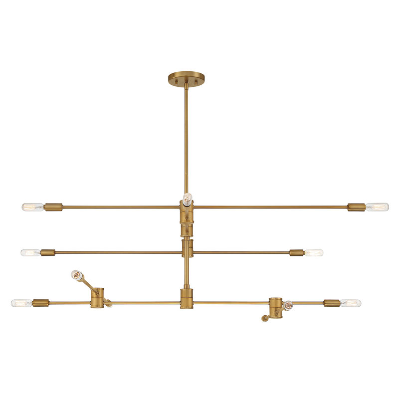 Jordy 12-Light Chandelier, Laiton chaleureux