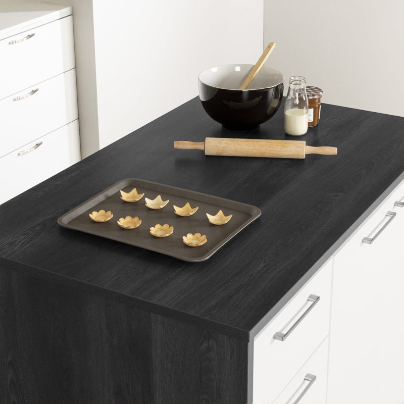 Myro 47.25'' Wide Kitchen Island, Gray Oak