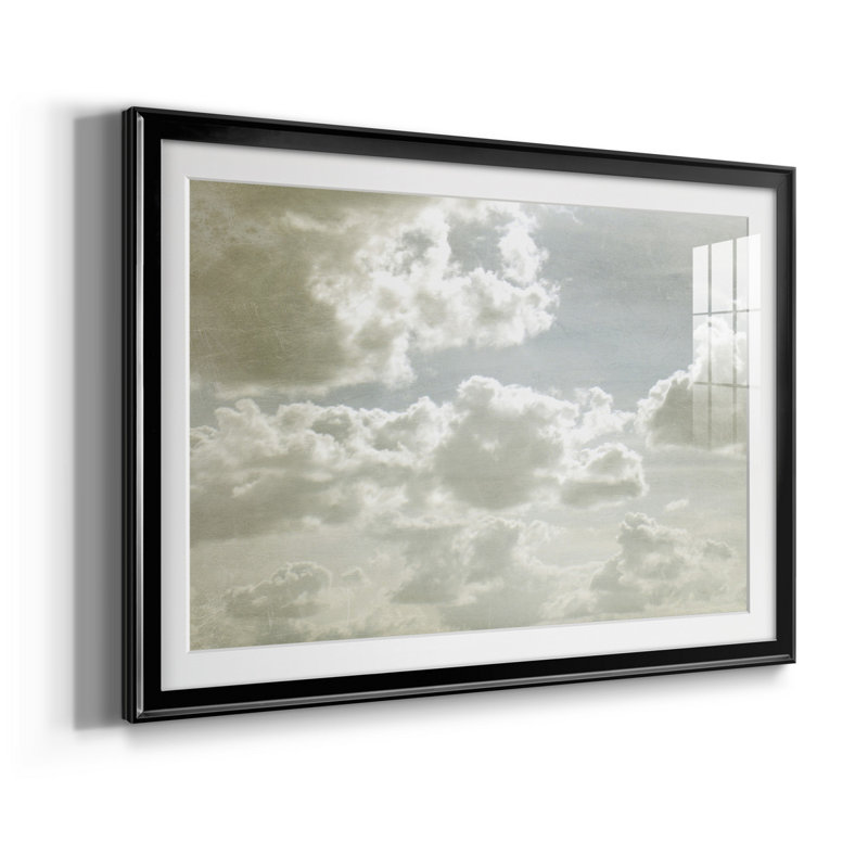 «Sky Scrapers IV», reproduction encadrée de qualité supérieure - prête à être accrochée, Cadre noir, Blanc