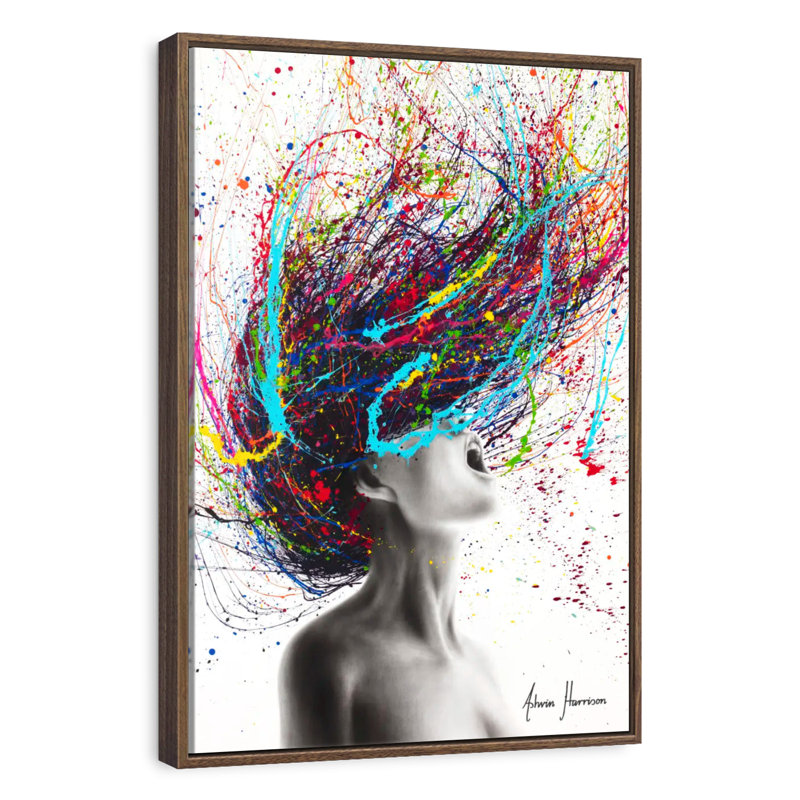 The Edge, 25" x 37", Floating Frame Walnut