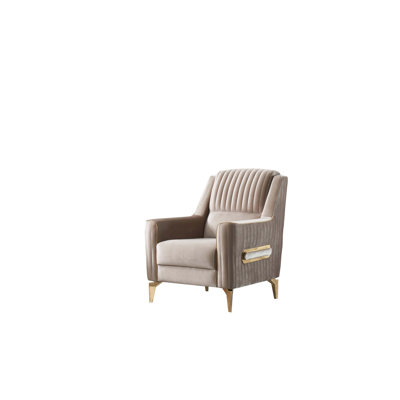 Chaise rembourrée en tissu et velours Melody