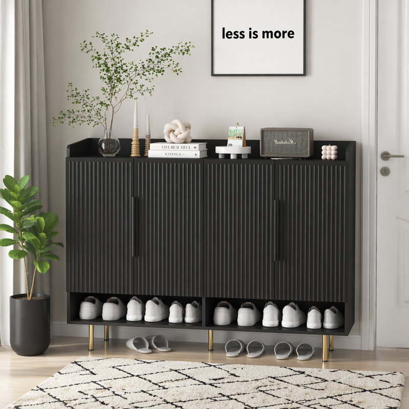 Armoire à chaussures avec 4 portes, Brown