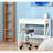 Adjustable Height Round Rolling Stool with Wheels for Office and Vanity