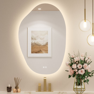  Aura LED Organic Bathroom Vanity Mirror