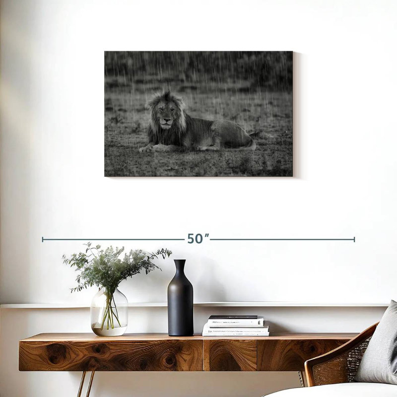 Corbeau lion safari Crowle, H 20 po x l 30 po