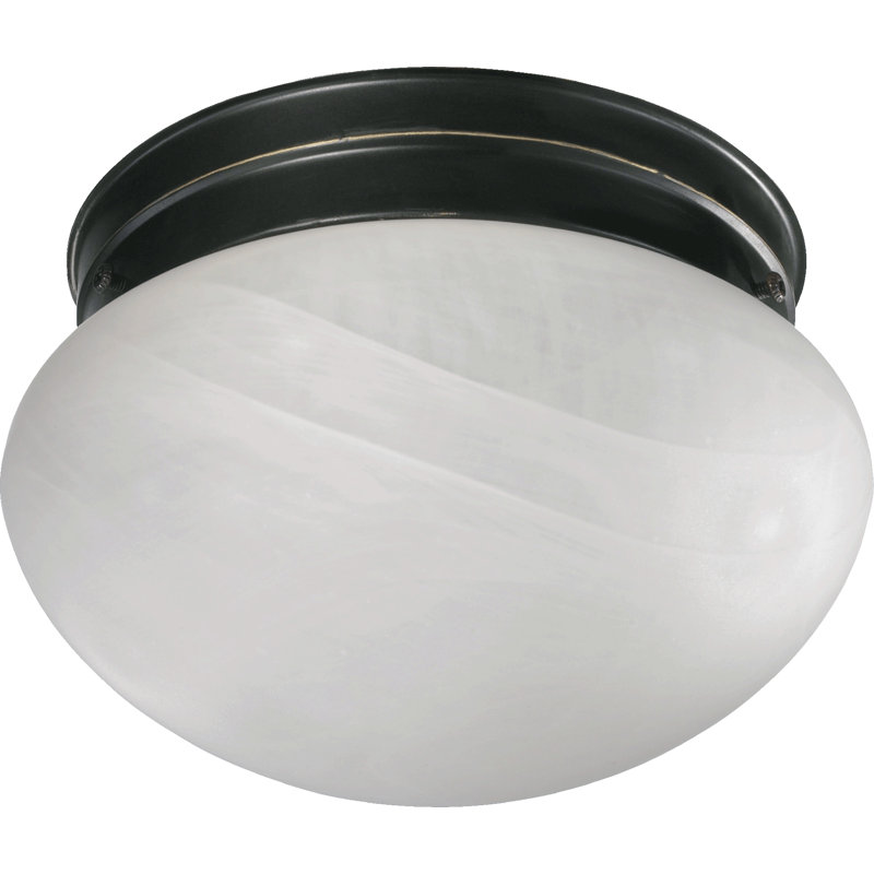 Plafonnier encastré 1 lumière Brea, H 4,5 po x l 7 po x P 7 po, Ancien monde