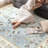 Washable Floral Boho Area Rug Modern with Non-Slip Backing for Living Room Bedroom-Blue-869821752-863149439