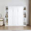 Lit escamotable pliable de 89,7 pouces avec armoire de rangement, structure de quincaillerie et support en bois massif pour les chambres et les chambres d'amis peu encombrantes