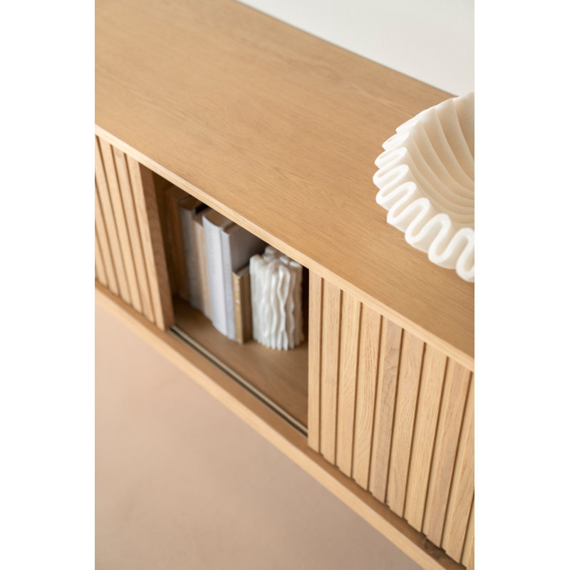 Milo Media Unit S, Brown, 17"H x 71"L x 17"W