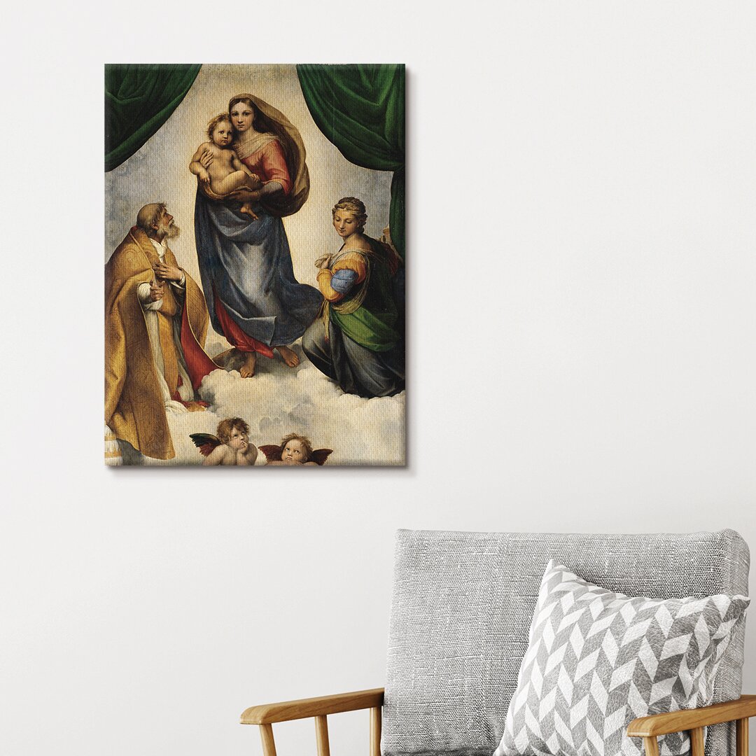 Leinwandbild The Sistine Madonna von Raphael