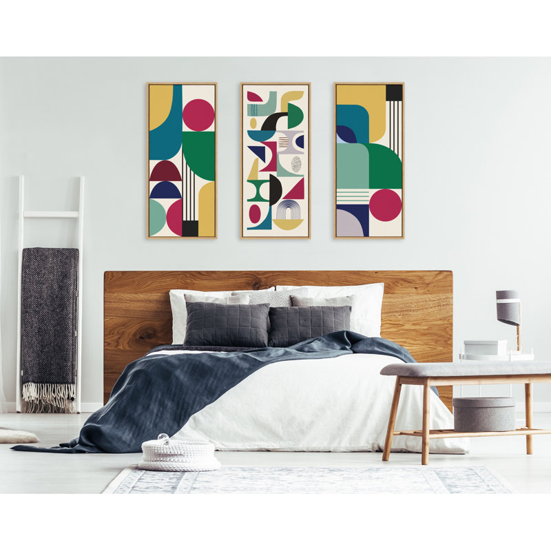 "MCM Pattern 13" par Rachel Lee 3 Birdies Studio, reproduction d'art sur toile encadrée