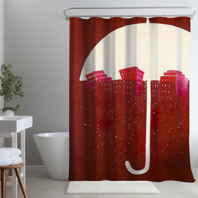 Shower Curtain MI39 – Polyester Shower Curtain, Dye Sublimation Print, 71" W × 74" L