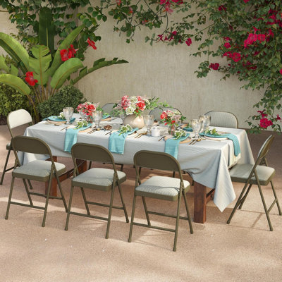 LX-ZDY0050 4-pack, 1.0mm thick striped folding chairs, 45*46*79.5cm