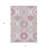 3' X 5' Pink Blush And Gray Medallion Washable Indoor Outdoor Area Rug