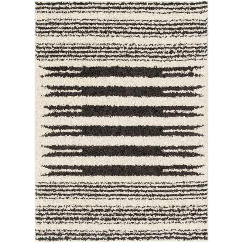 Anquantae Striped Indoor Rug, Rectangle 5'3" x 7'