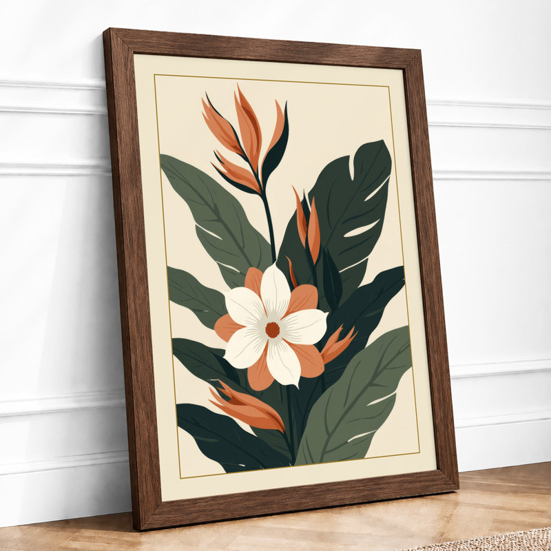 Flowering Study Botanical - Print, Walnut, A3 - 42.0 x 29.7 cm
