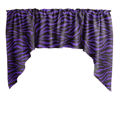 Zebra Print Swag Window Valance