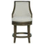 Robroy Swivel Upholstered Bar Stool with Solid Wood Frame