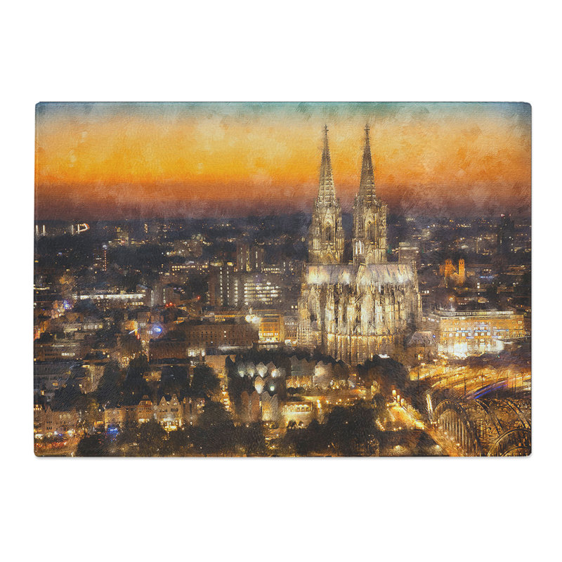 The Cologne Cathedral Vol.1 Painting Chopping Board, 20cm W x 28.5cm L