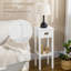 Table d'appoint à 2 niveaux avec tiroir, table de bout étroite avec tablette inférieure, pour le salon ou la chambre à coucher