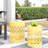 Outdoor Metal End Table In Yellow, Modern Iron Style, Powder-Coated Frame, No Assembly, 13.37"W X 13.37"D 17.66"H & 12.00"W 12.00"D 16.00"H Yellow , Build,