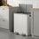 2 x 8 gallons en acier inoxydable multi-compartiments avec 15 sacs poubelles
