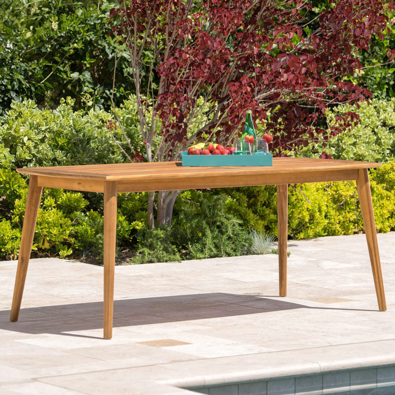 Table de salle à manger d'extérieur avec structure en bois d'acacia