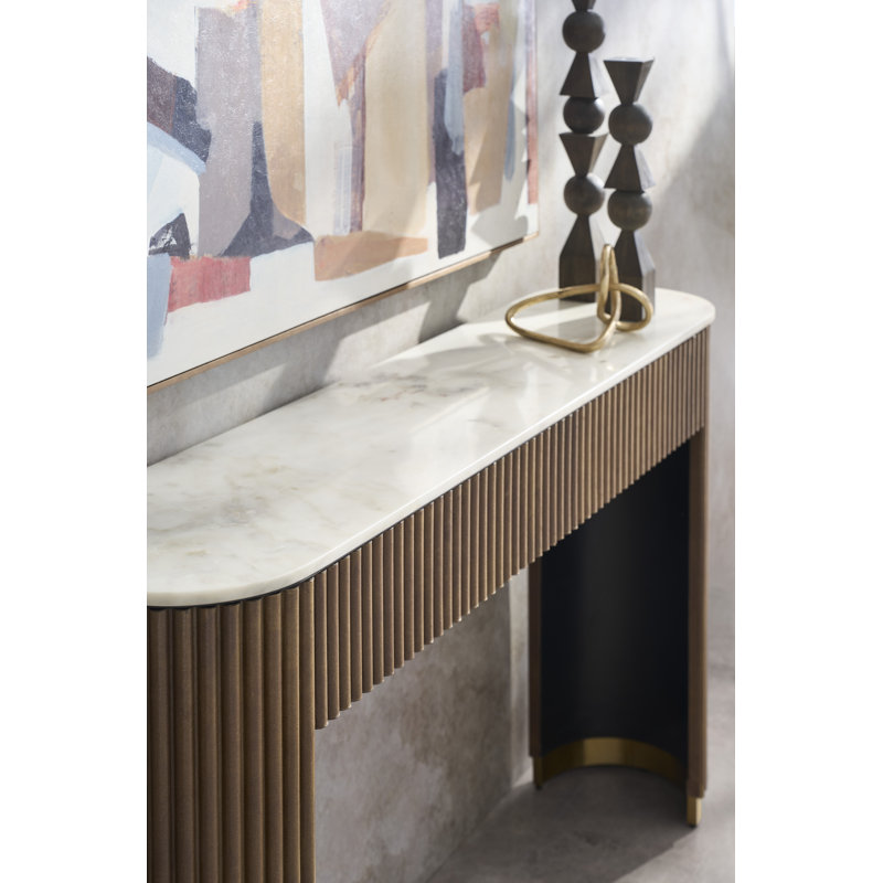 Demilune Console Top, White