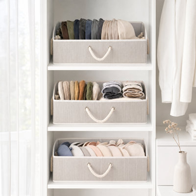 Fabric Box Set with Handles