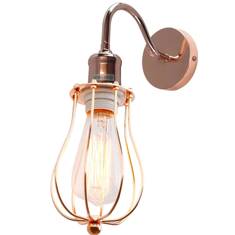 Monett Armed Sconce, Rose Gold, Rose Gold