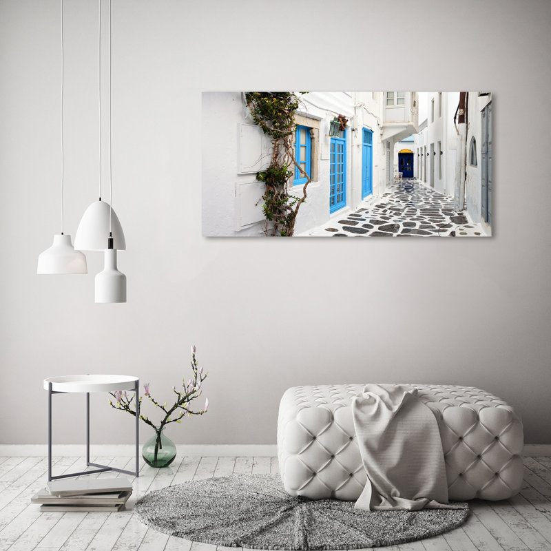 Greek Streets - Wrapped Canvas Print