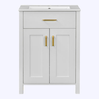 Ensemble de meuble-lavabo avec lavabo en céramique