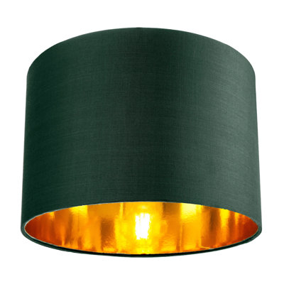 Contemporary Cotton Lamp/Light Shade with Shiny Paper Inner