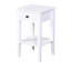 White Side Table With Drawer - Fits Multiple Decoration Styles And Spaces Storage Contemporary Decor
