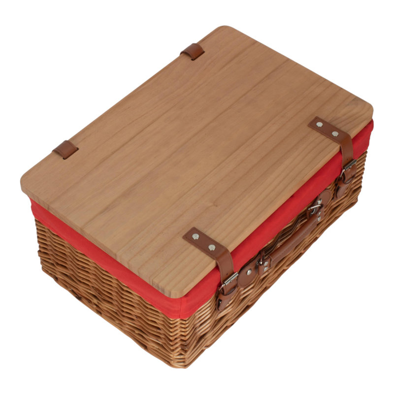 Fleur De Lis Living Wicker Decorative Basket, 15cm H x 36cm W x 25cm D