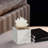 Glam Crystal Cluster Sculpture Decorative Object for Home Decor - Modern Marble Accent for Office or Living Room Shelf Decoration - 6", White-489595539-489595532