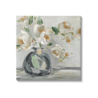 Au-677-Canvas " Abstract Flower Blossom Vase " by Carol Robinson Painting Print