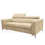 Lucy Genuine Leather Fold Out Sofa with Mattress and Adjustable Headrests-1677857546