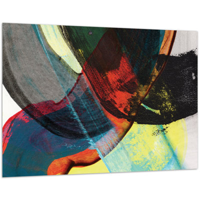 «Carnival Crossing Abstract II», art mural en verre trempé inversé sans cadre