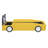 Twin Race Car Bed for Kids, Yellow Car-Shaped Platform Bed with Wheels, Fun Twin Size Bed Frame-7662861