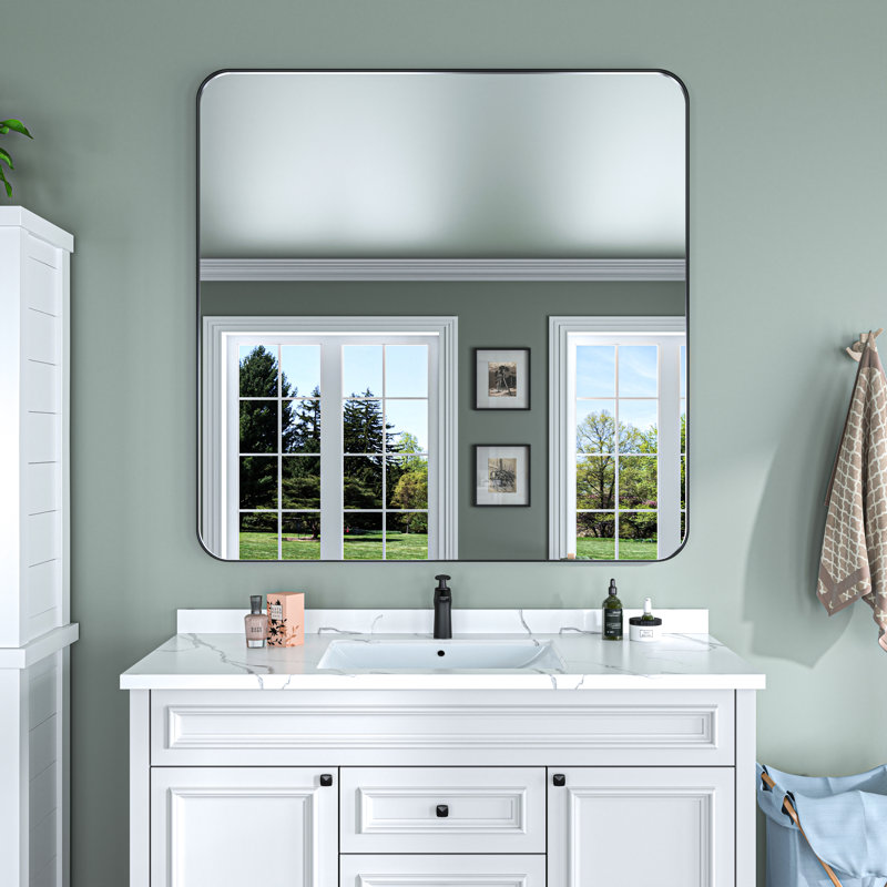Miroir de salle de bain mural 48 po x l 36 po H, Rectangle, 36" x 48"