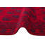 Tapis rectangulaire rouge / noir en polyester tissé à plat à la machine Grazia-17228341