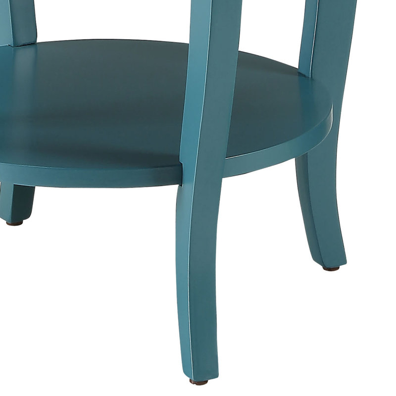 Table de bout avec rangement Bouie, Teal, 24.5" H x 18.5" W x 18.5" D